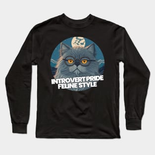 Introvert Pride, Feline Style Long Sleeve T-Shirt